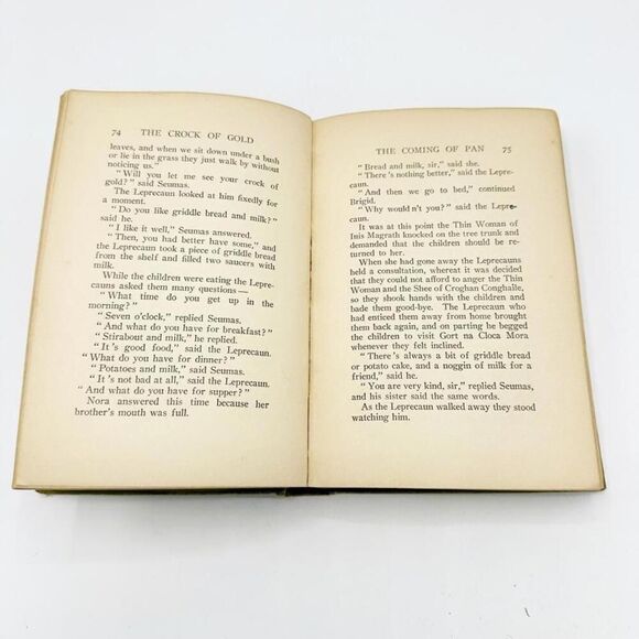 The Crock of Gold, Vintage, James Stephens, Green Book, Fairies, HB 1919 - Picture 3 of 9